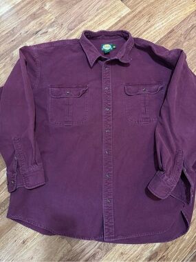Cabela's Maroon/ Burgundy Button-down Shirt